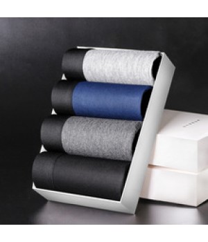 4 packs of men's underwear men wholesale sexy men's boxer briefs mid-waist breathable boxer briefs youth shorts head