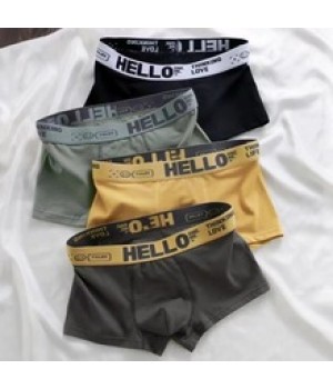 Men's underwear comfortable breathable mid-waist underwear letter boxer shorts men's US size Xiyin cross-border temu delivery