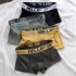 Men's underwear comfortable breathable mid-waist underwear letter boxer shorts men's US size Xiyin cross-border temu delivery