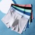 Mid-waist ice silk underwear men breathable crotch boxer shorts Summer skin-friendly and comfortable men's boxer briefs