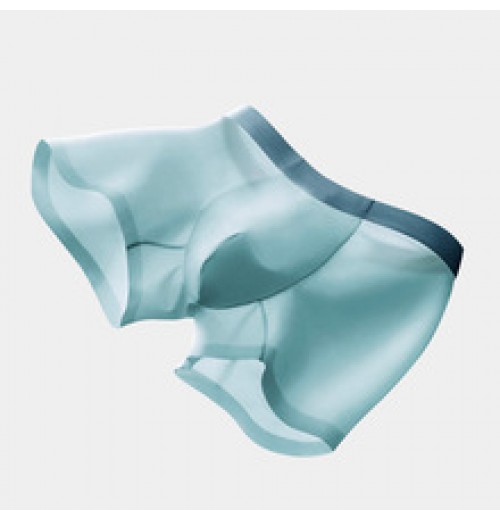 Mou Jiao same style spring and summer seamless men's ice silk underwear breathable antibacterial crotch men's raw four-square boxer briefs underwear head Mou Jiao same style spring and summer seamless men's ice silk underwear breathable antibacterial crotch men's raw four-square boxer briefs underwear head