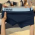 Men's pure cotton men's shorts men's contrast color trendy youth shorts comfortable breathable mid-waist boxer briefs